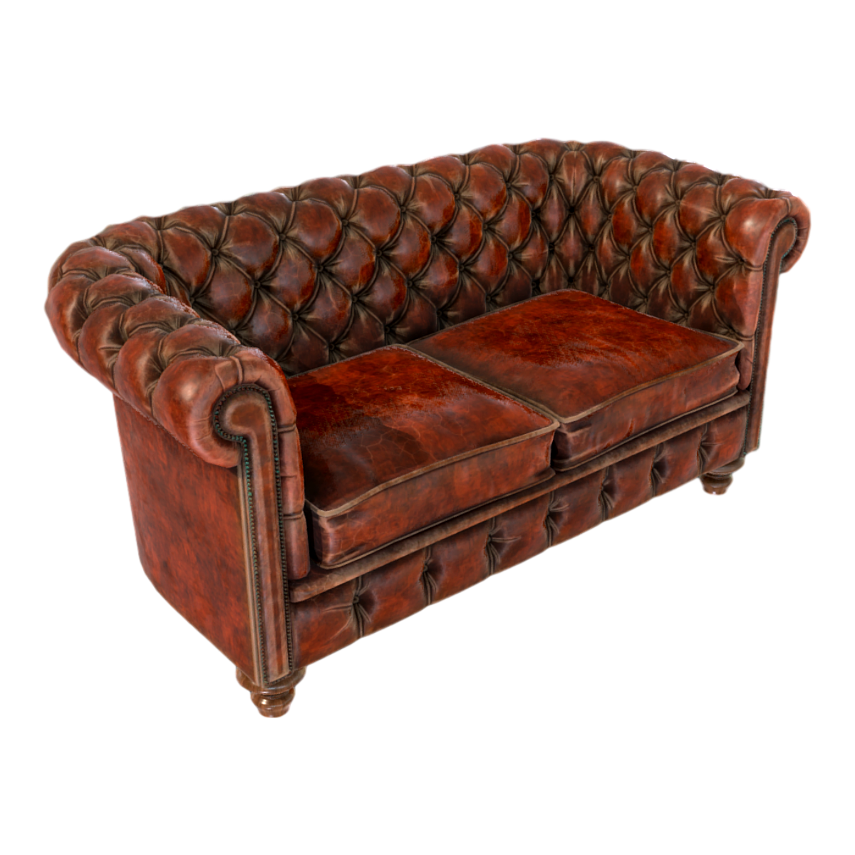 Do the old American leather sofa 3D model