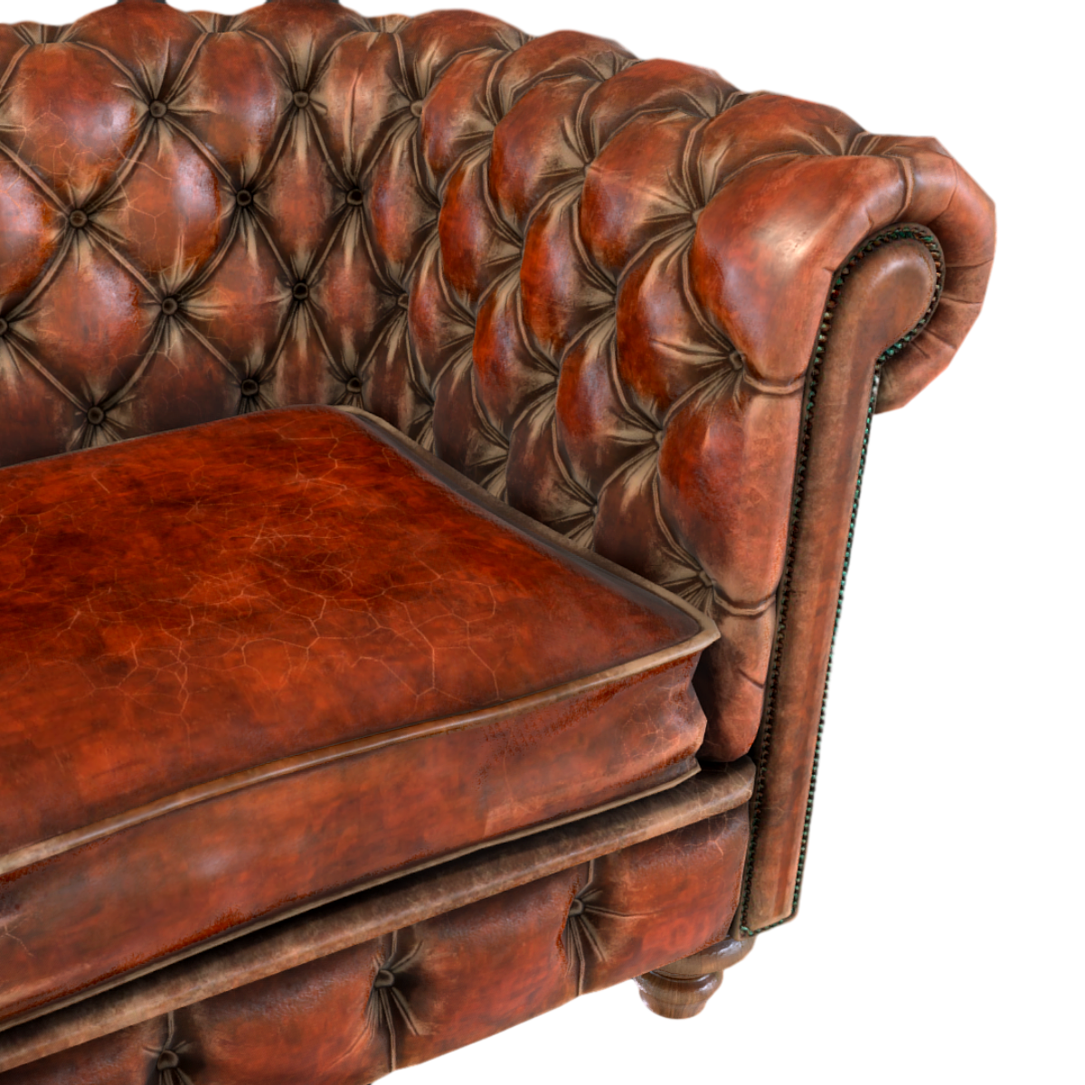 Do the old American leather sofa 3D model