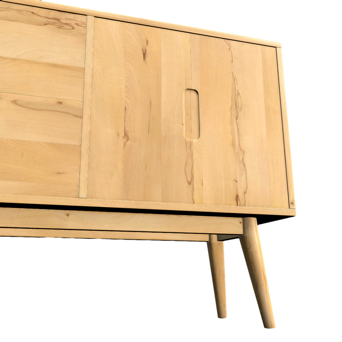 Solid wood storage cabinet 3D model