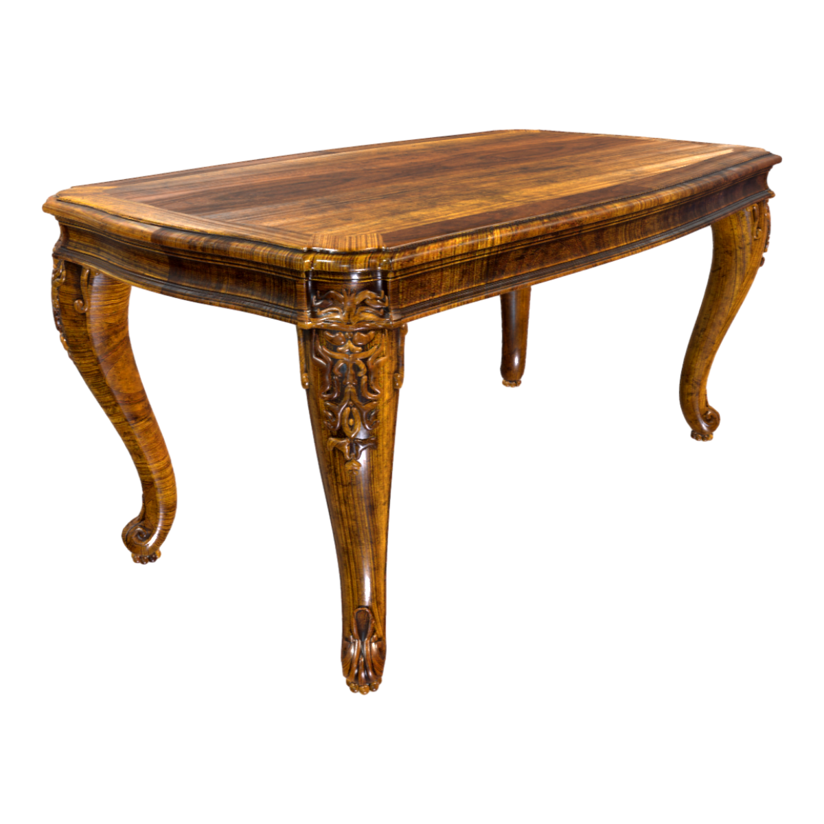 Solid Wood Vintage Table 3D Model