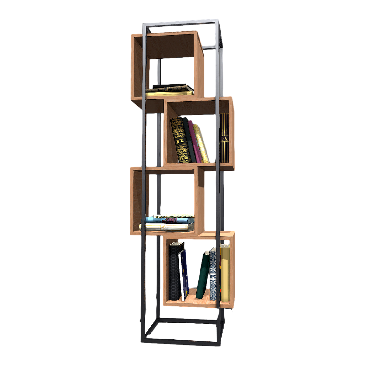 Solid wood shelf 3D model