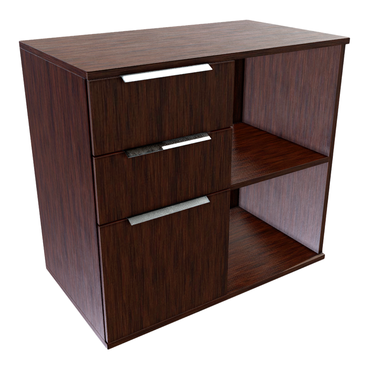 Modern solid wood cabinet 3D model