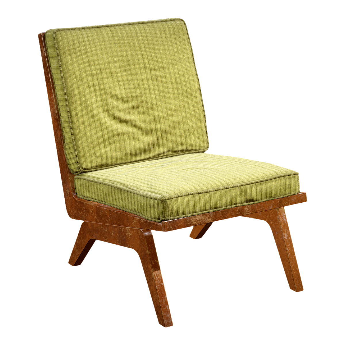 Modern Fabric Backrest Chair 3D Model
