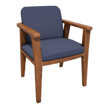 Modern Solid Wood Backrest Chair 3D Model