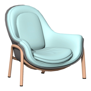 Simple fresh sofa chair 3D model