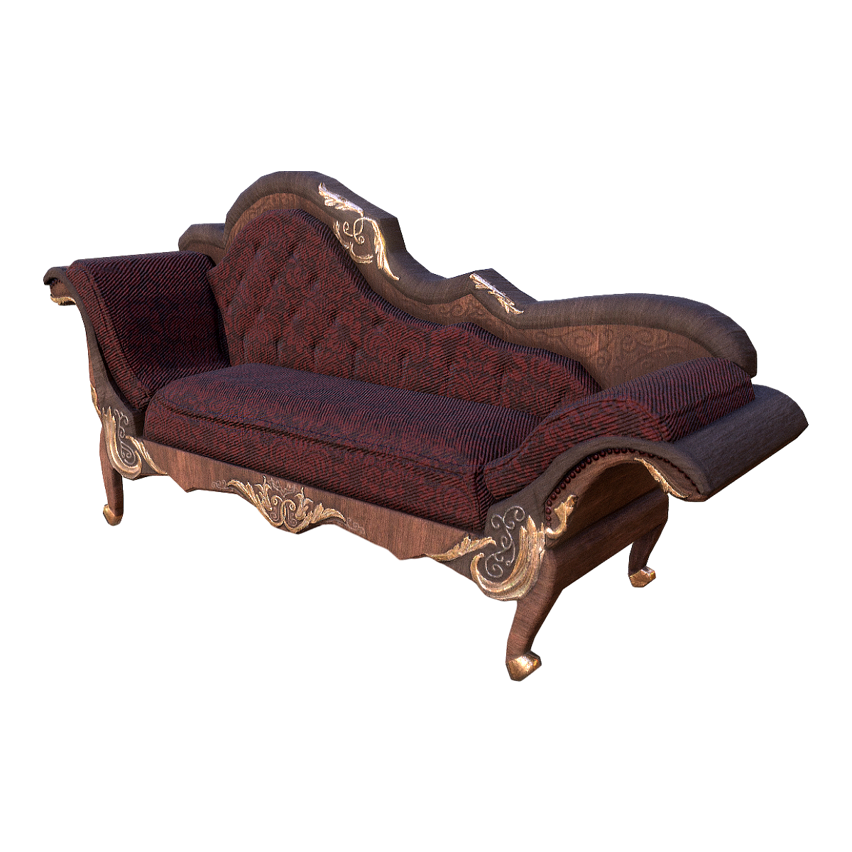 Retro European-style chaise longue 3D model