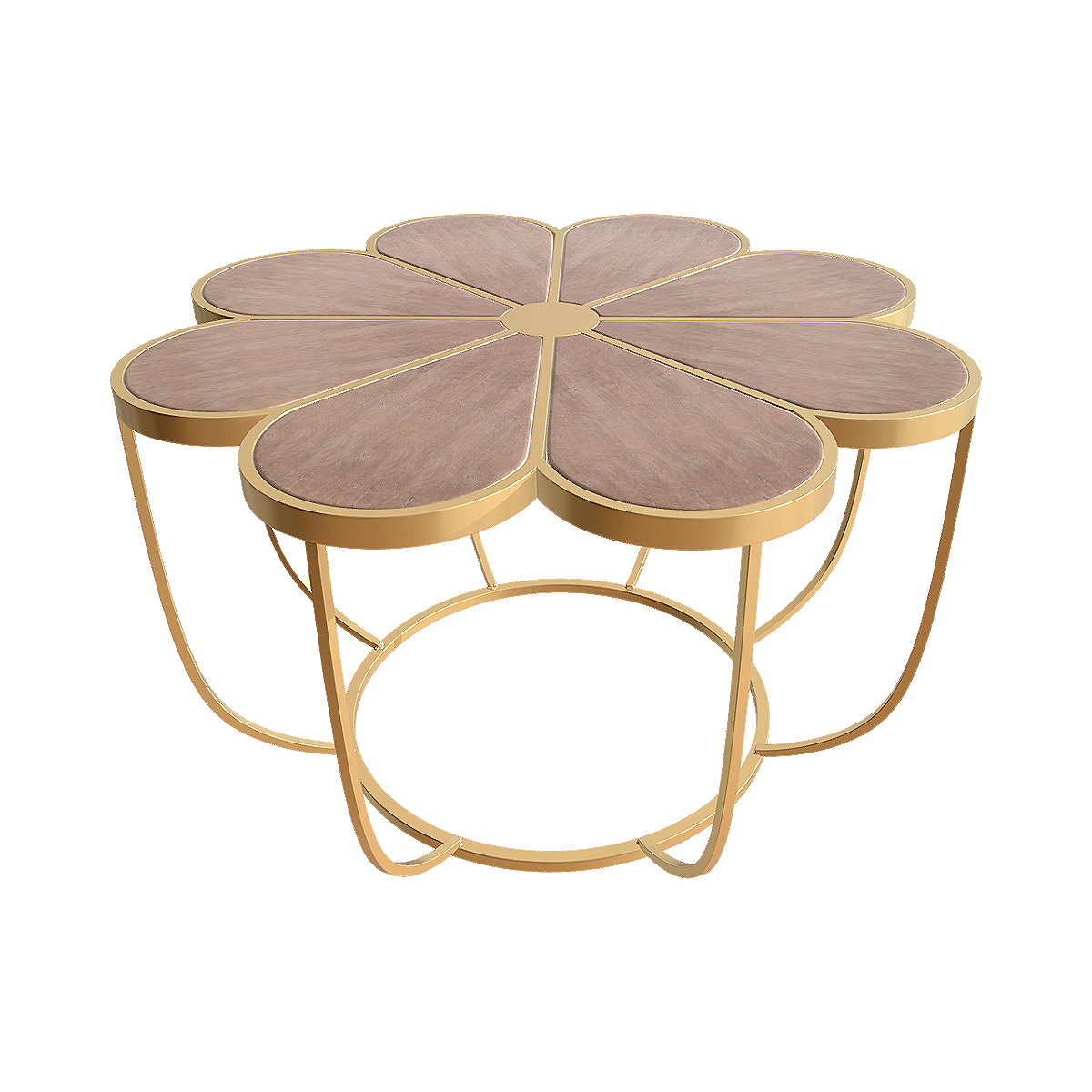 Light Luxury Petal Shape Coffee Table 3D Model