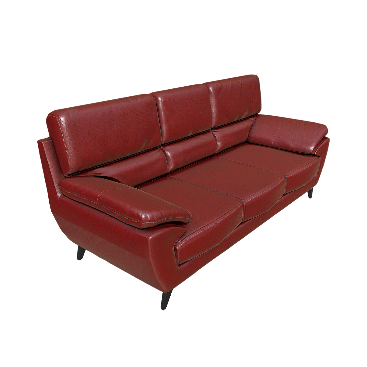 Modern minimalist leather sofa 3D model