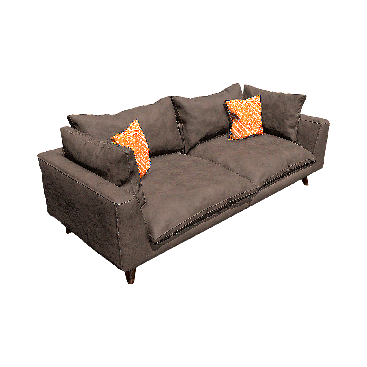 Italian Light Luxury Multi-seat Fabric Sofa 3D Model
