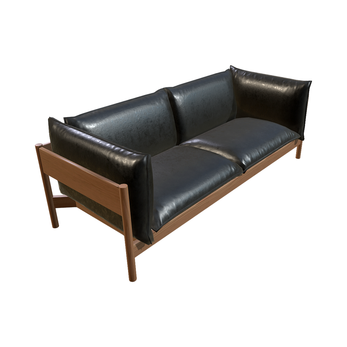 Italian leather sofa 3D model