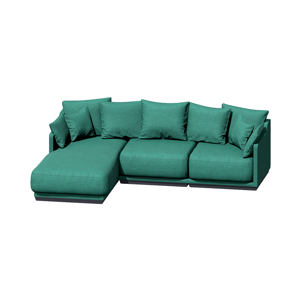 Modern minimalist corner sofa 3D model