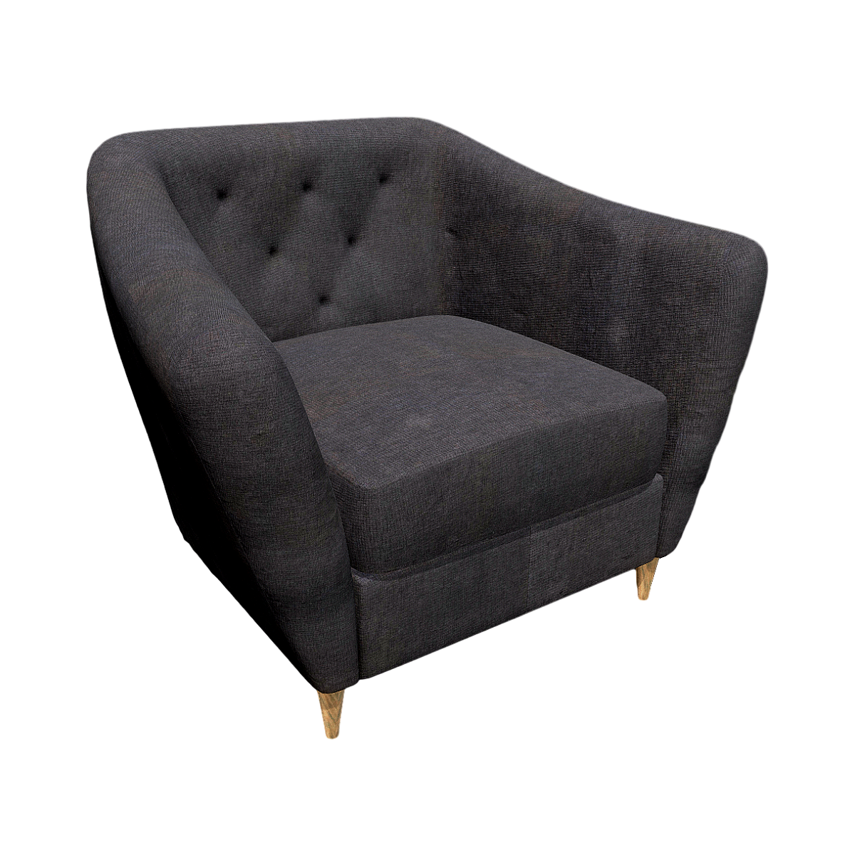 Black backrest single seat sofa 3D model