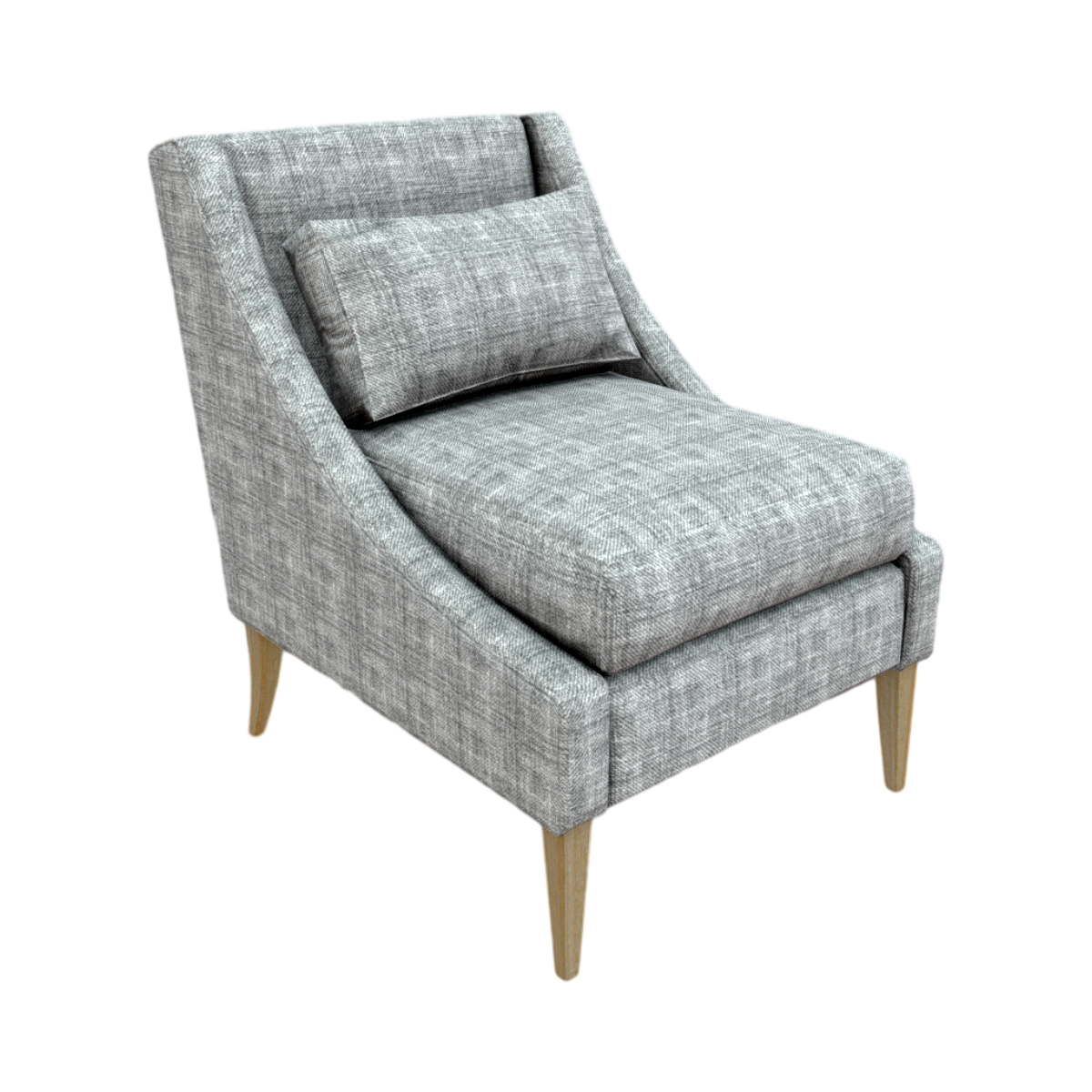Nordic single seat back sofa 3D model