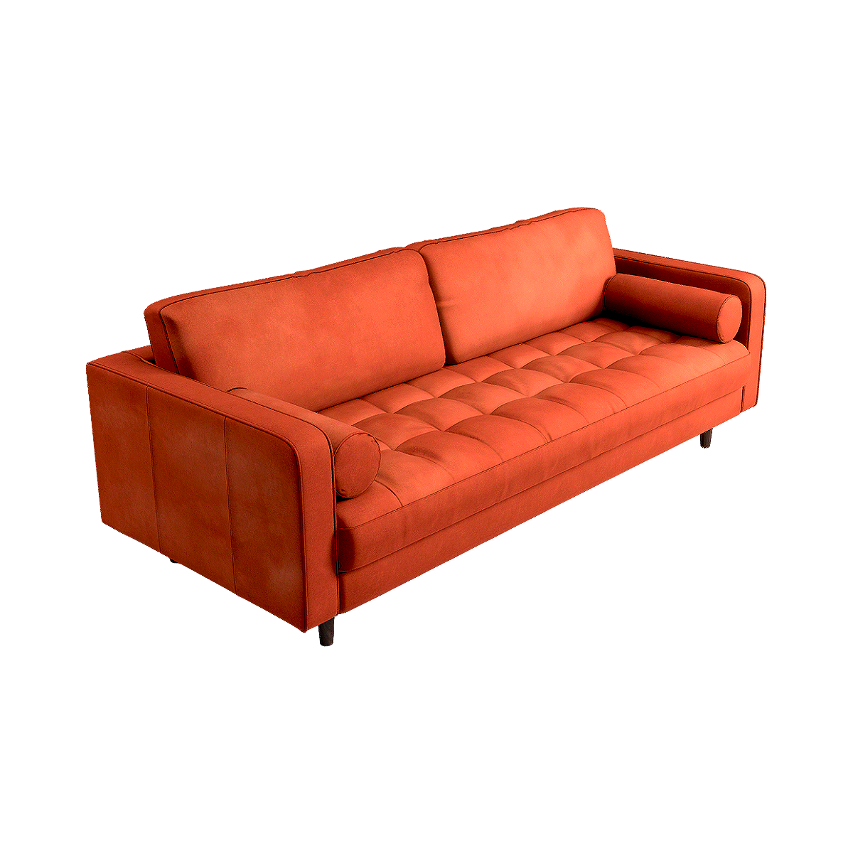 American-style multi-person flannel sofa 3D model