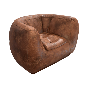 Antique leather bean bag sofa 3D model