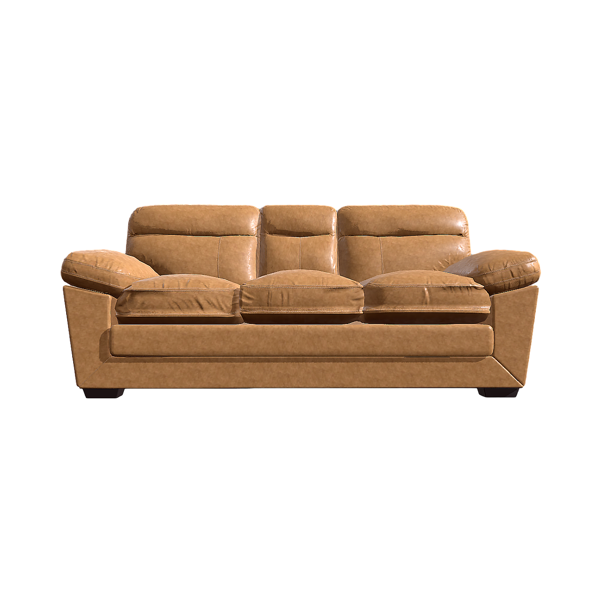 Italian leather soft bag multi-seat sofa 3D model