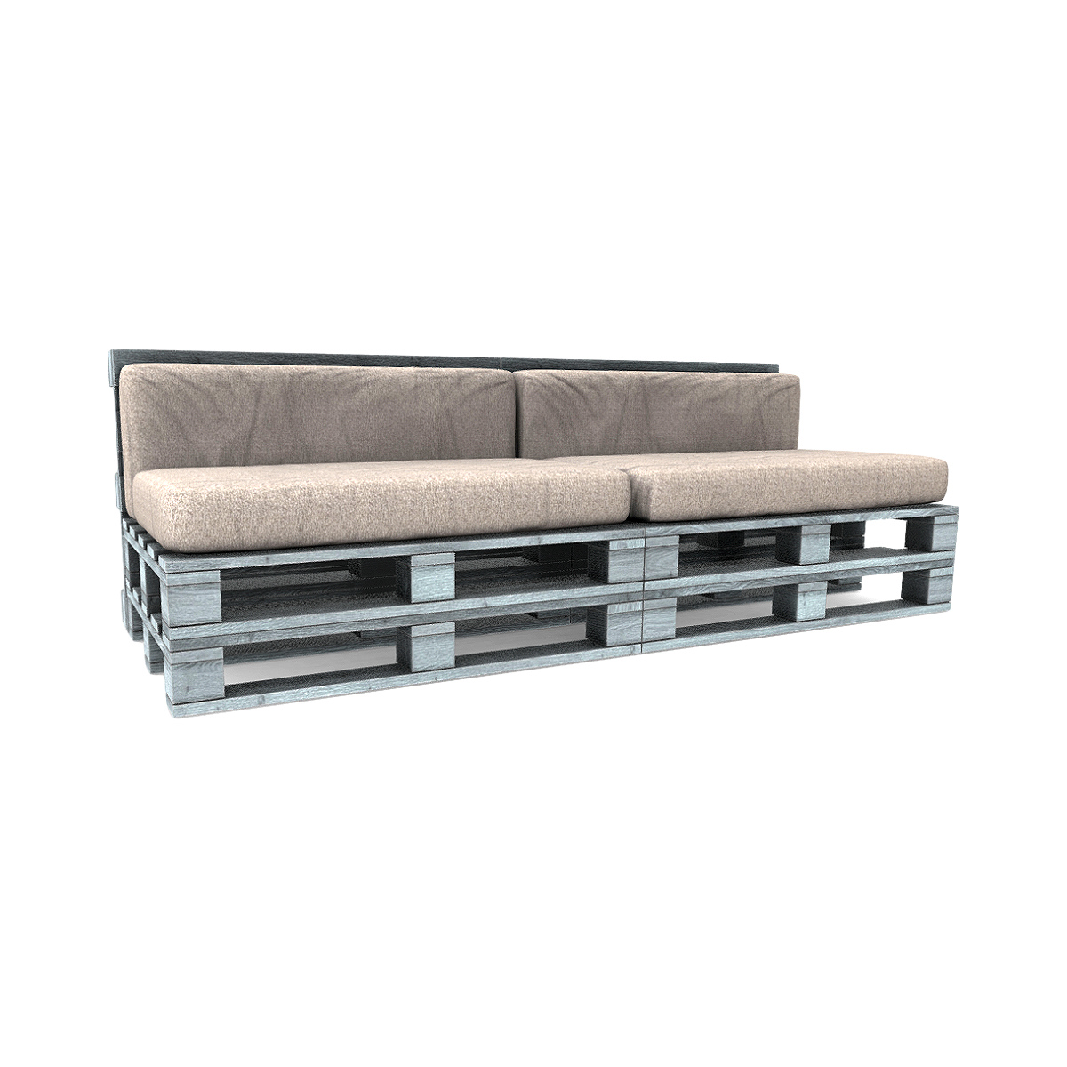 Industrial wind multi-position fabric sofa 3D model