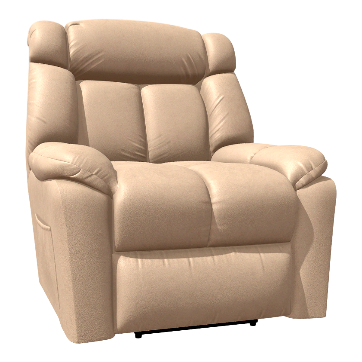 Modern Minimalist Leather Single Sofa 3D Model