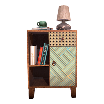 Retro solid wood storage cabinet 3D model