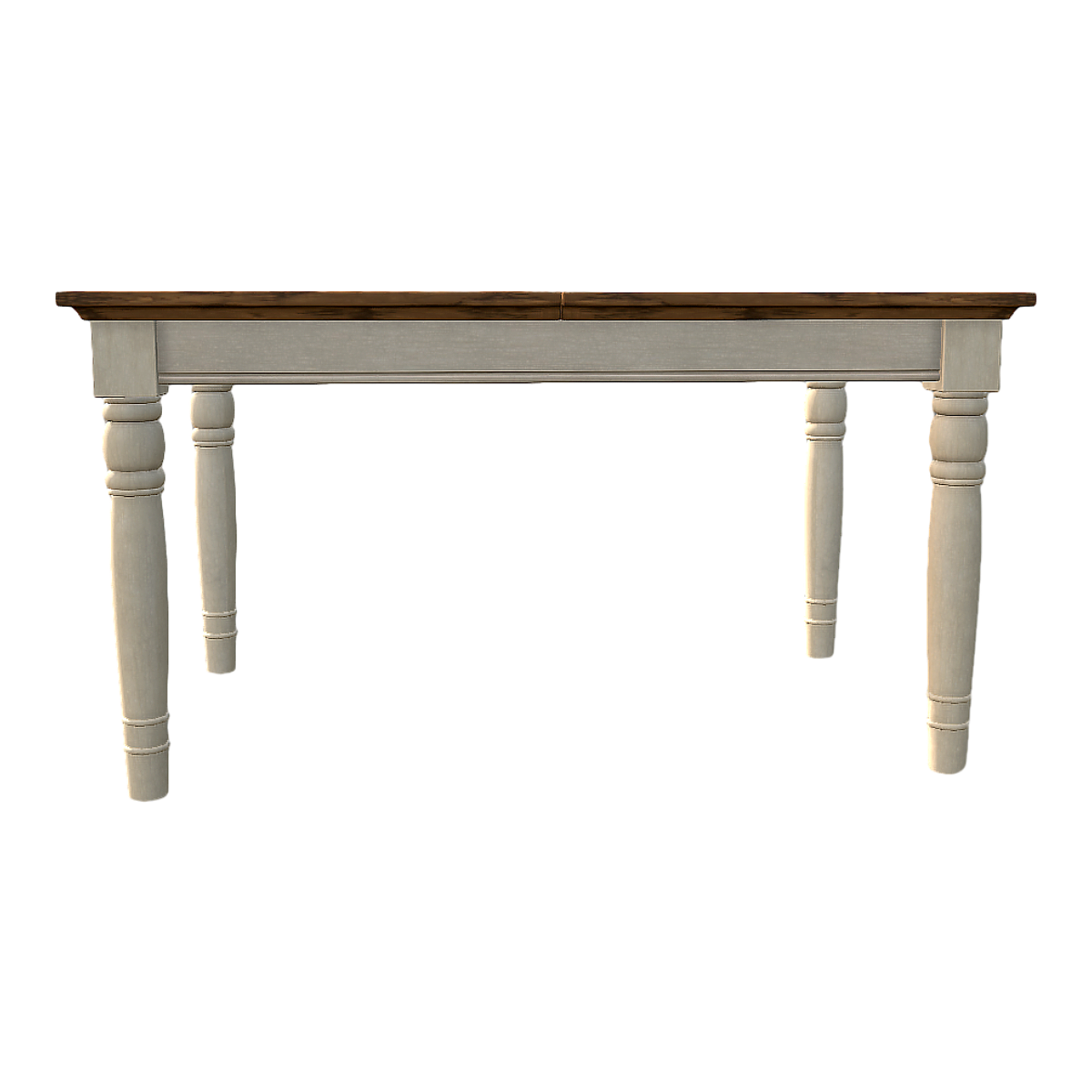 Retro European simple solid wood long table 3D model