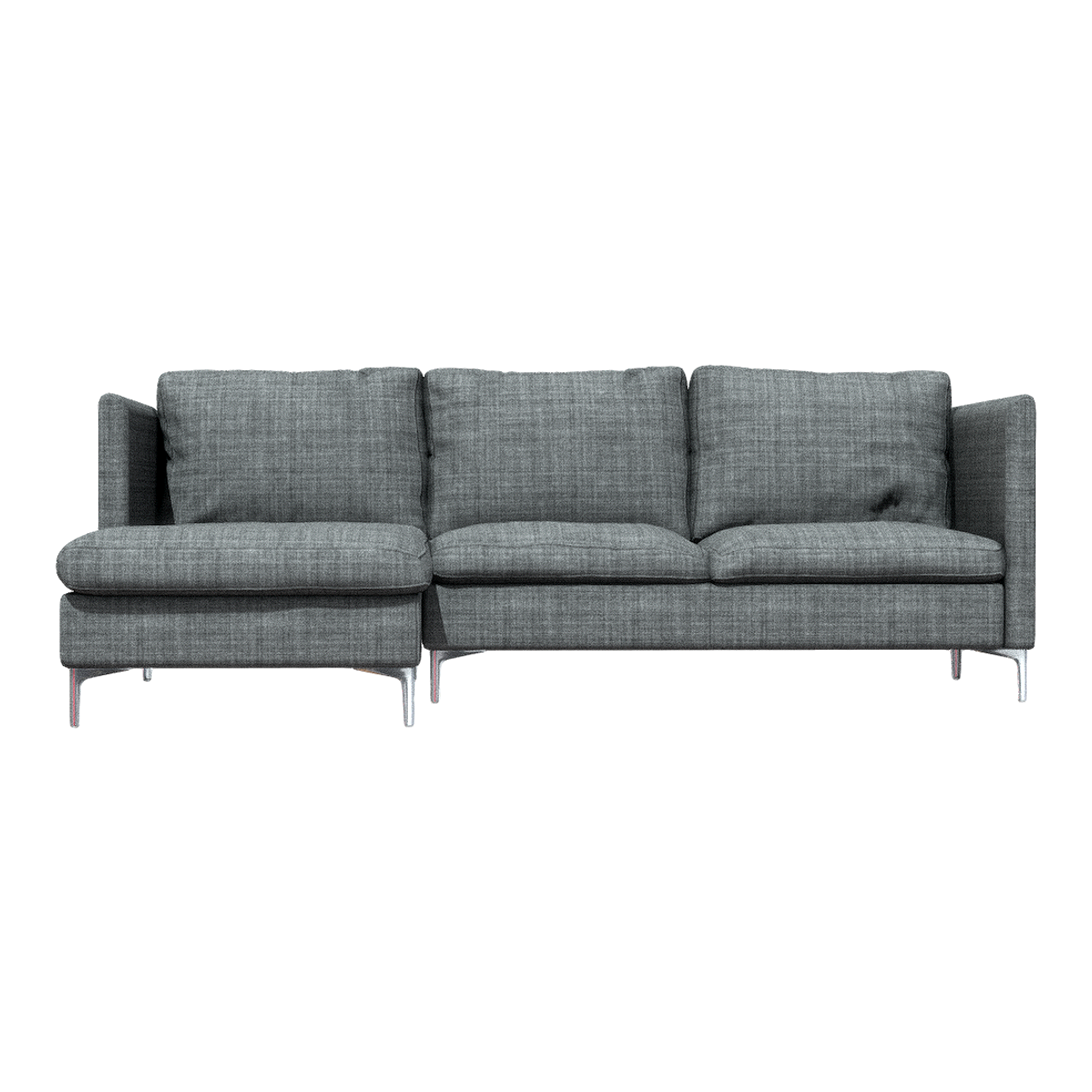 Nordic simple gray fabric corner sofa