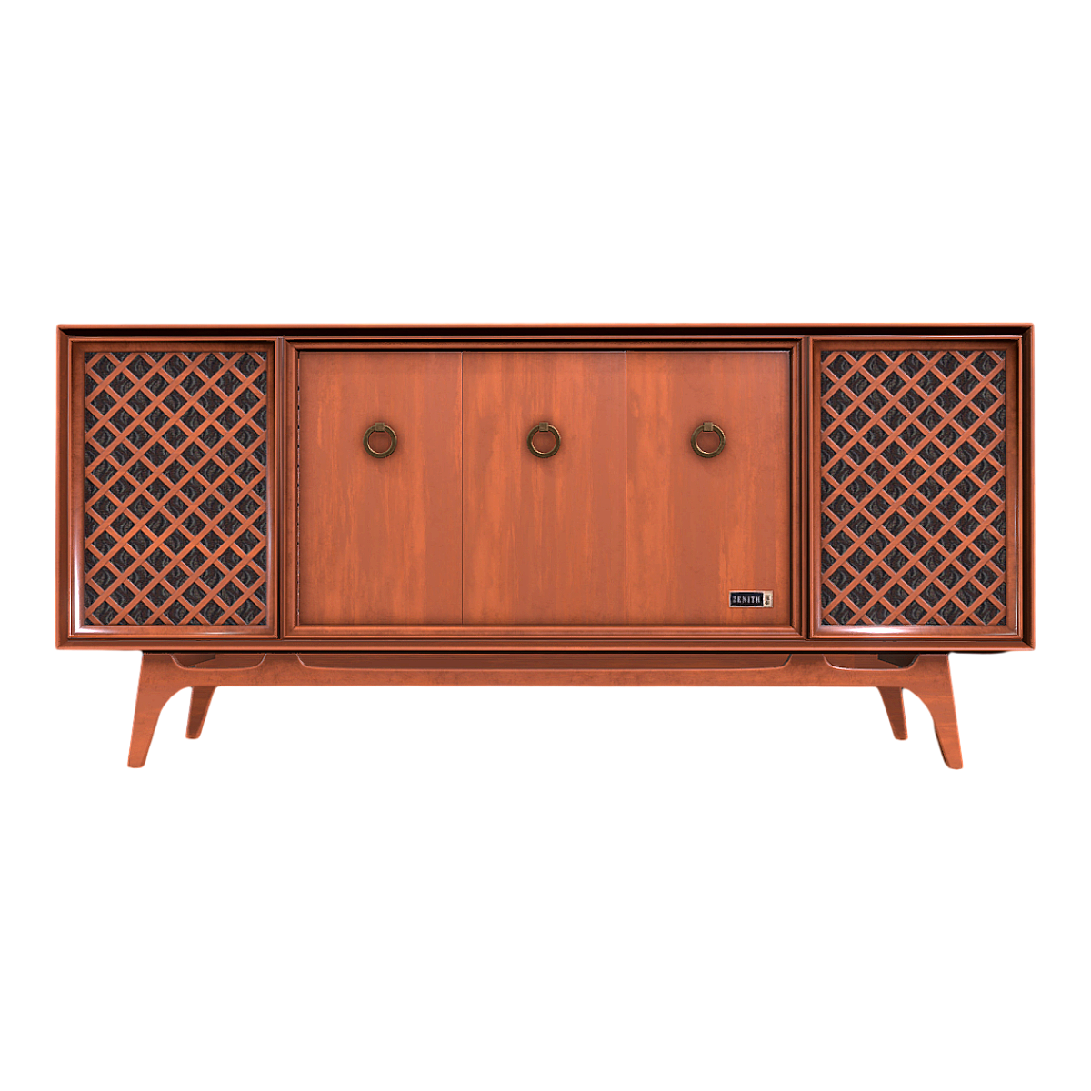 Japanese Style Retro Cherry Wood Floor-Standing Sideboard