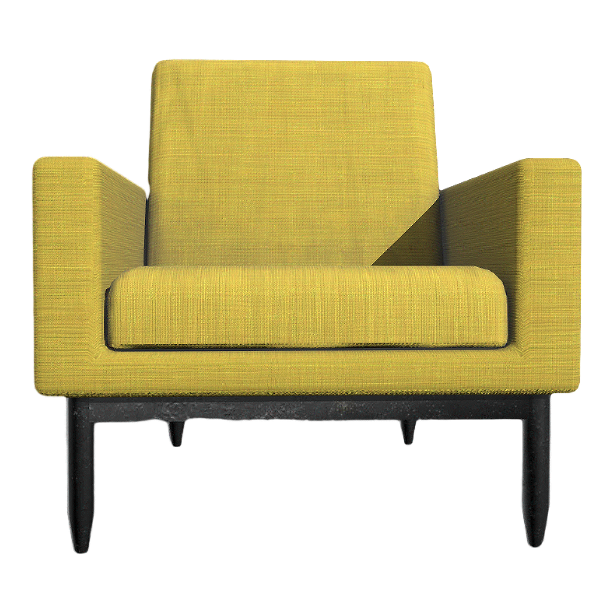 Nordic Simple Yellow Single Fabric Lazy Sofa