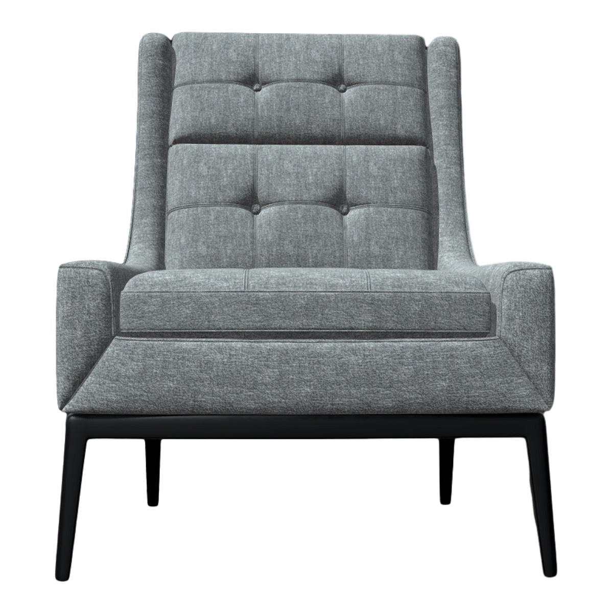 Italian Minimalist Grey Fabric High Backrest Chair