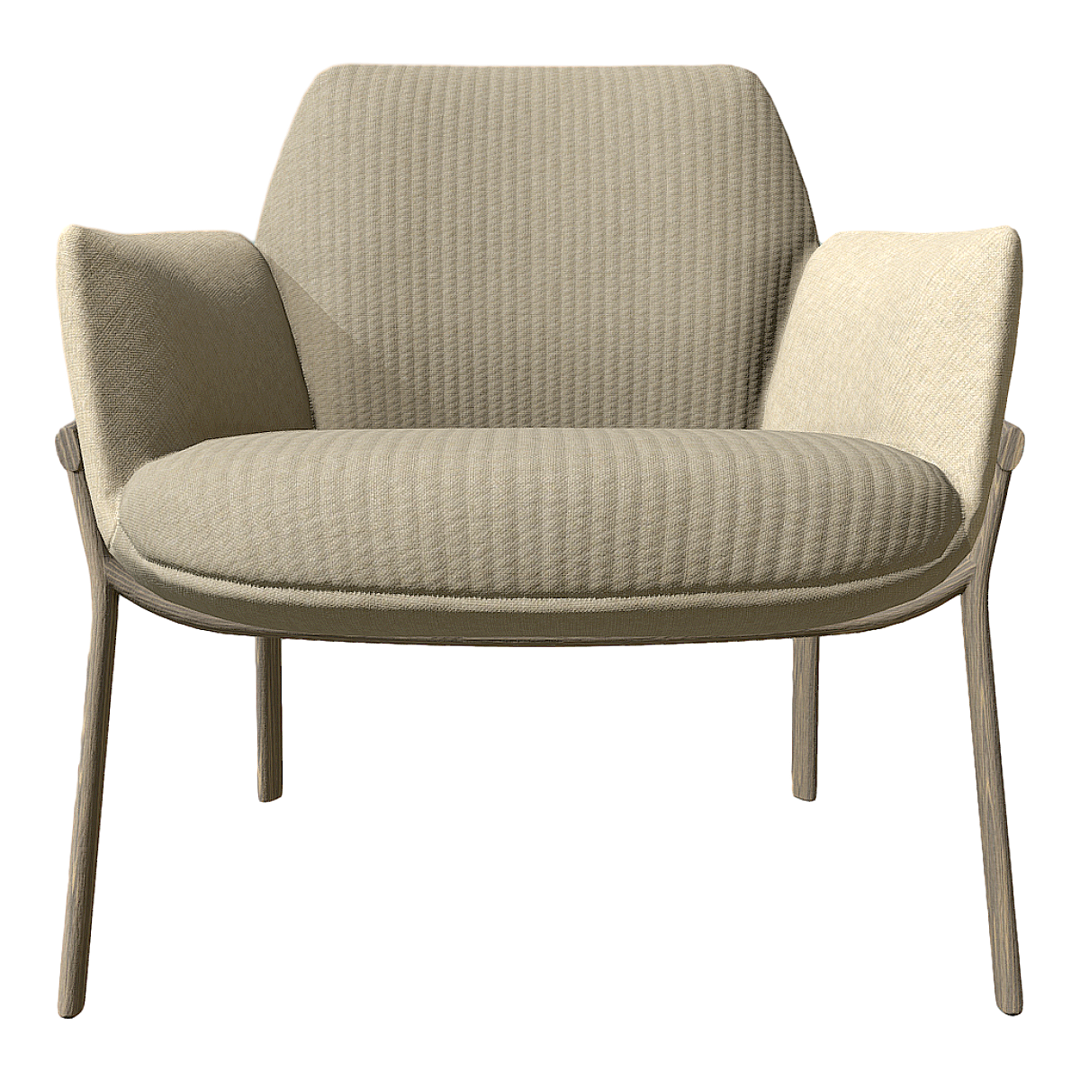 Nordic Simple creamy-white Fabric Sofa Chair