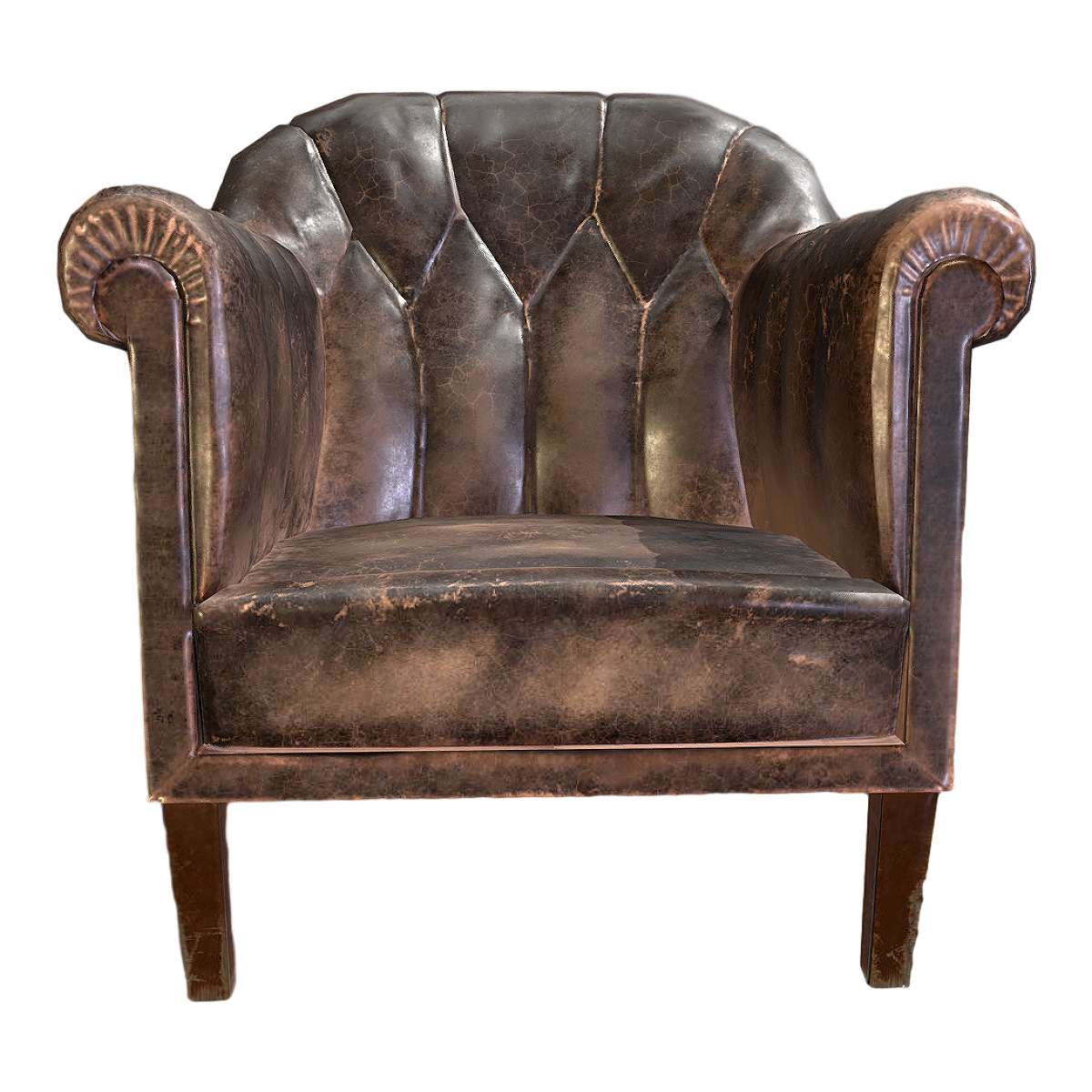 Distressed Retro American Leather Single Sofa Chair