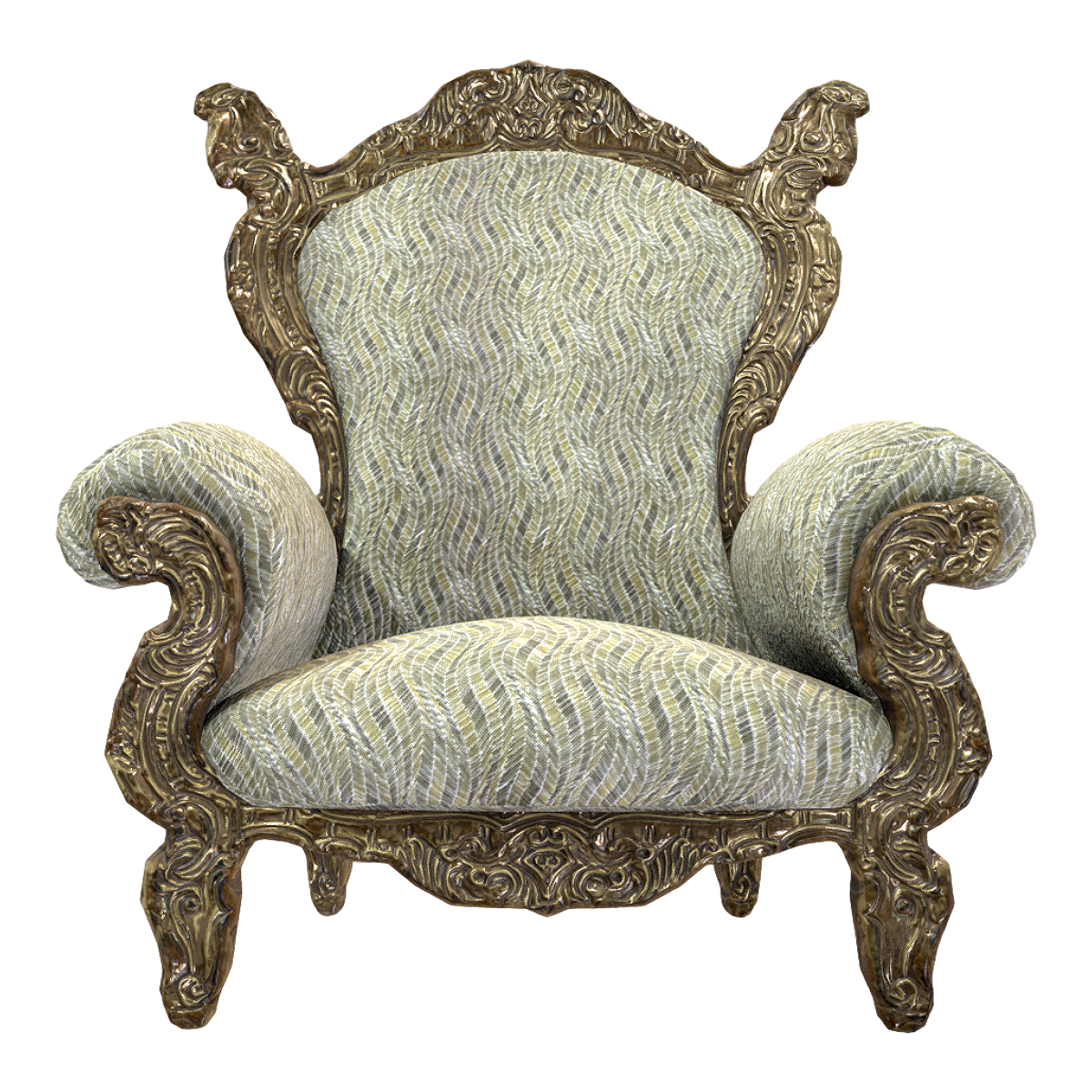 Vintage French Fabric Single Sofa Chair