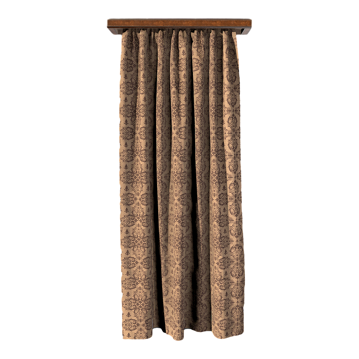 American Country Pastoral Style Retro Pattern Thick Curtain