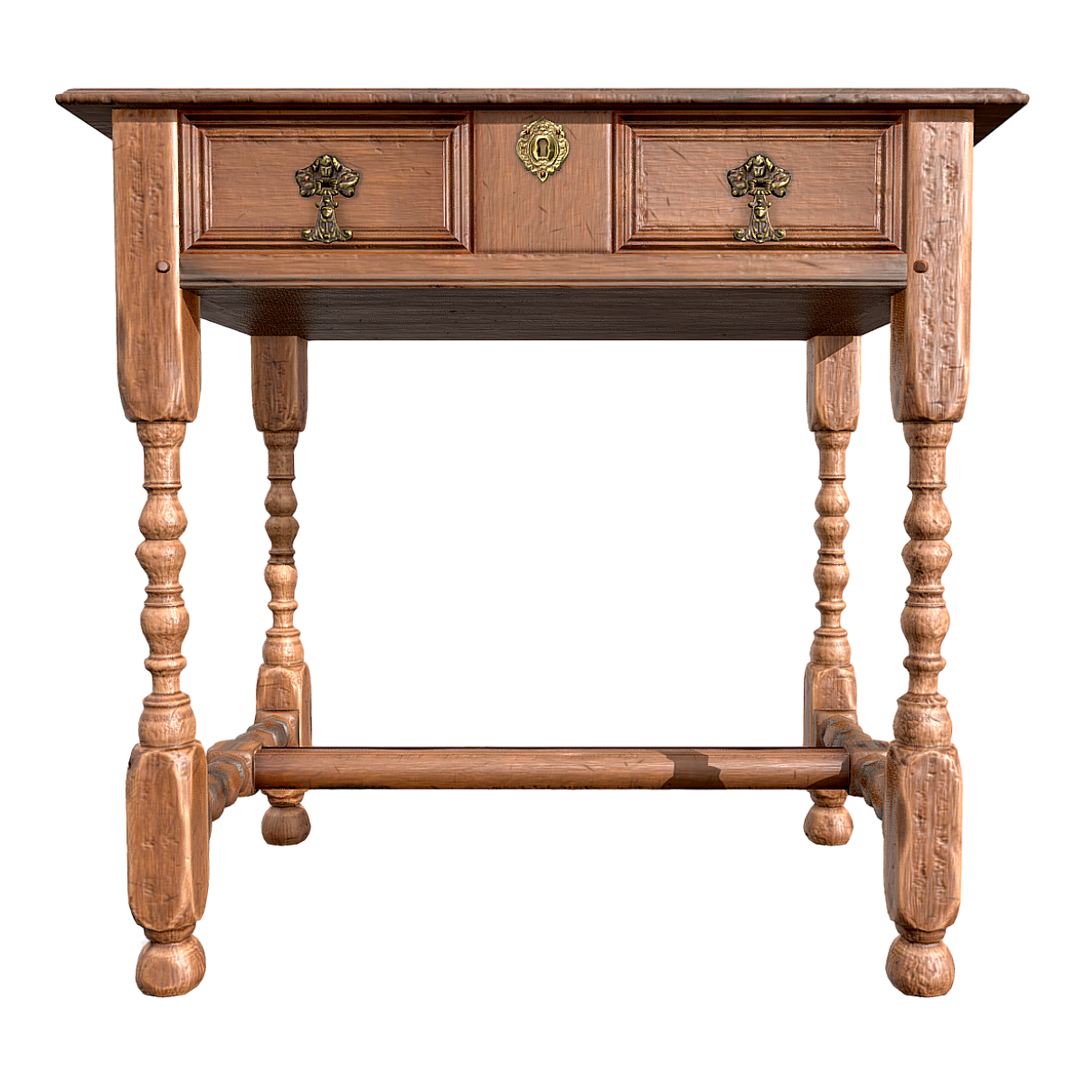 Vintage American Style Solid Wood Drawer Goblet Table