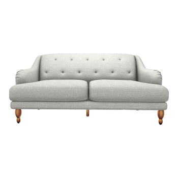 Nordic Simple Ivory White Fabric Multi-seat Sofa