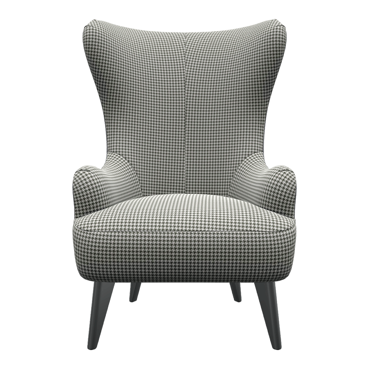 Nordic Light Luxury Houndstooth Fabric Tiger Chair
