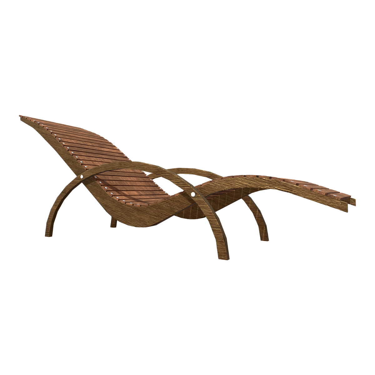 Outdoor Simple Leisure Anti-corrosion Wooden Beach Recliner