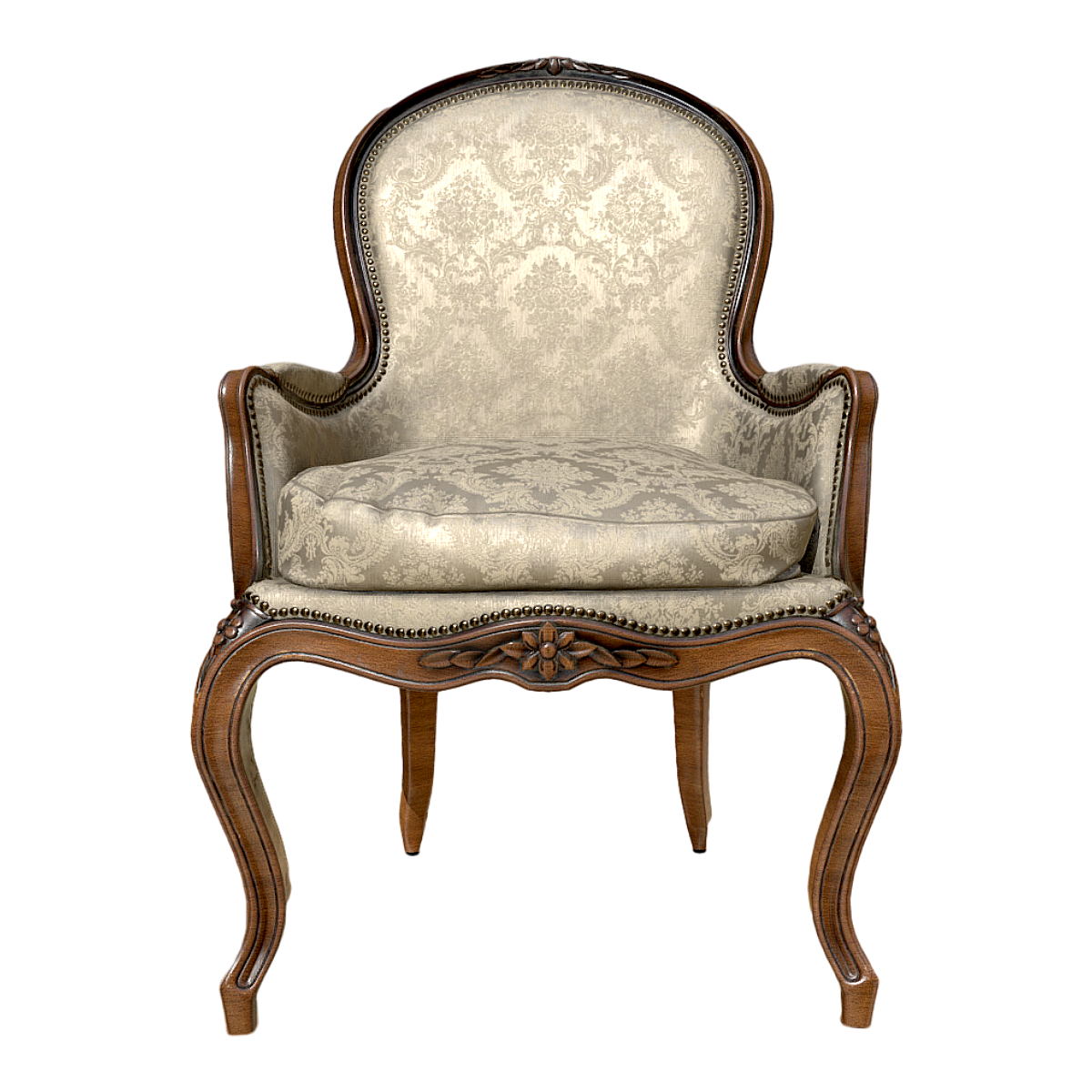 Vintage American-style Pattern Leather Tiger Chair