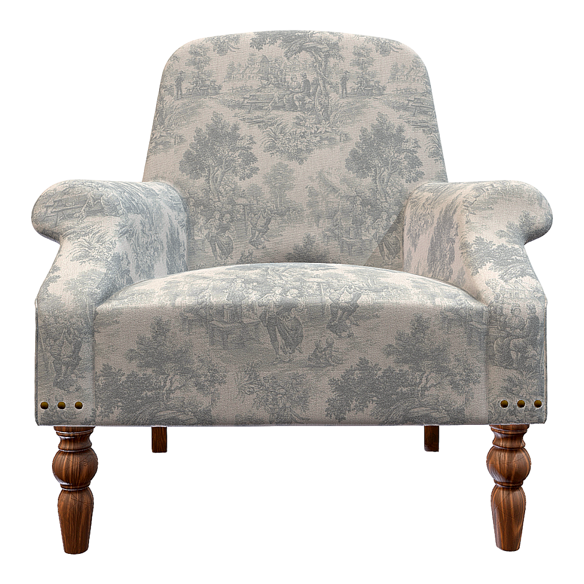 Retro American Pattern Fabric Tiger Chair