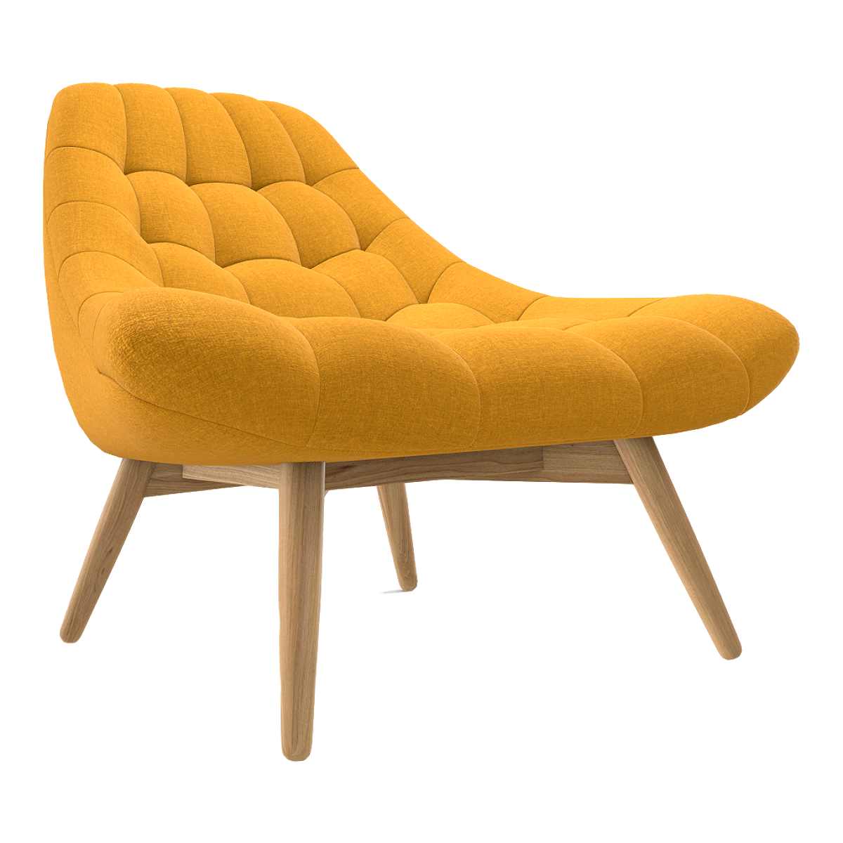 Nordic Simple Yellow Fabric Soft Bag Single Sofa Chair