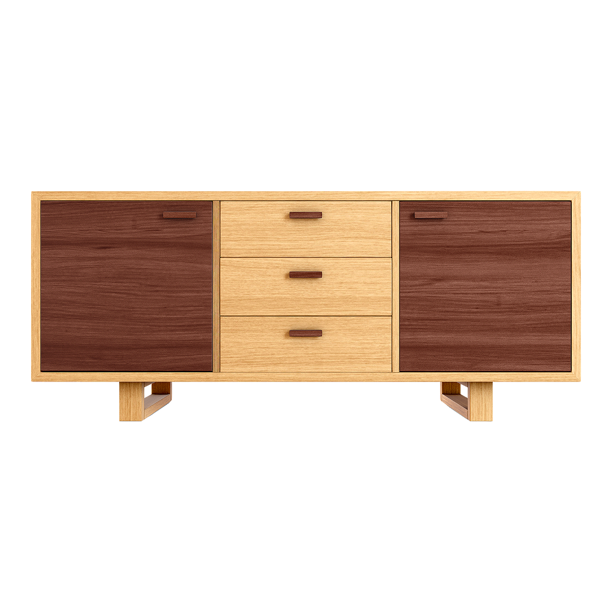 Minimalist Color Contrast All Solid Wood Locker
