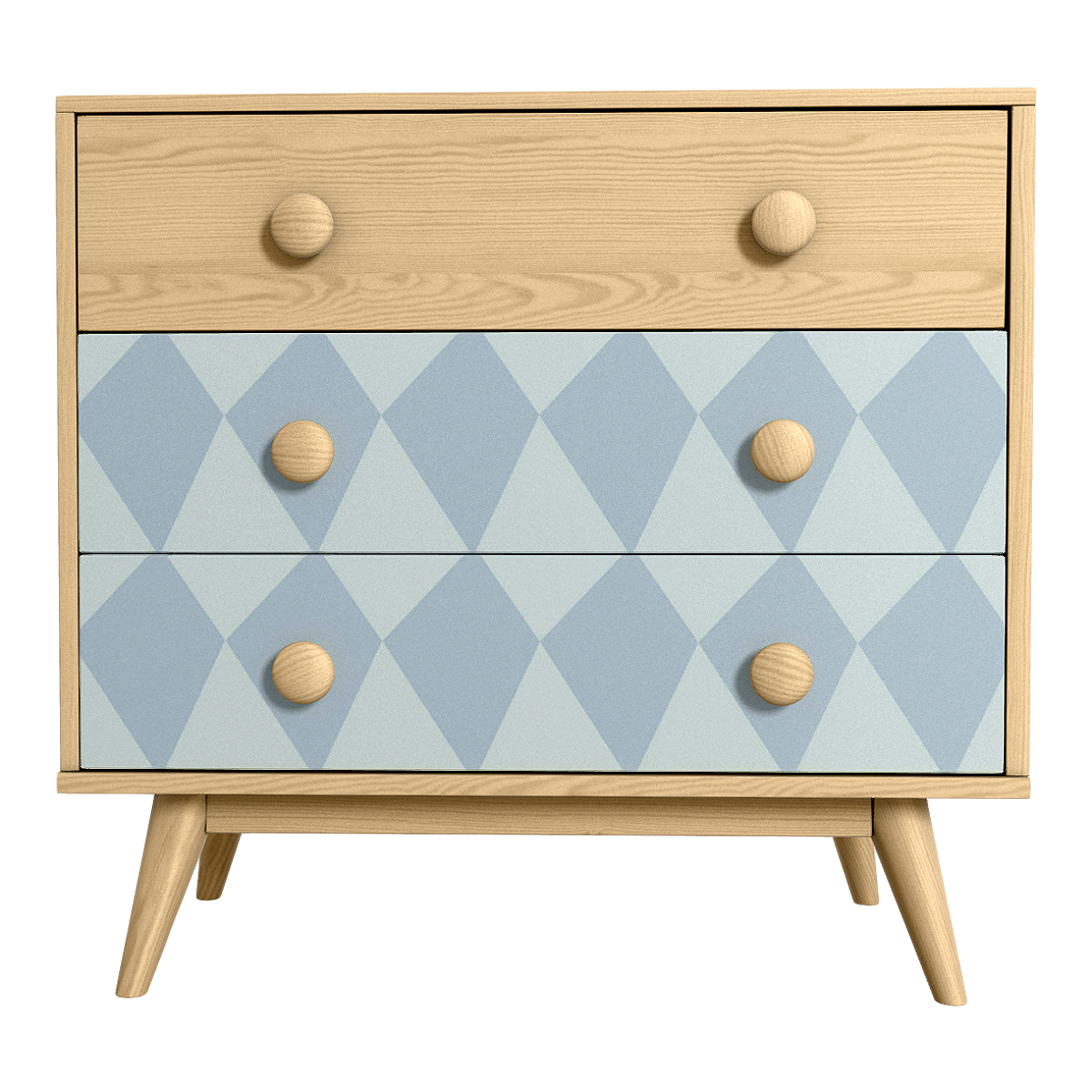 Ximengbao children's room three-bucket bedside table