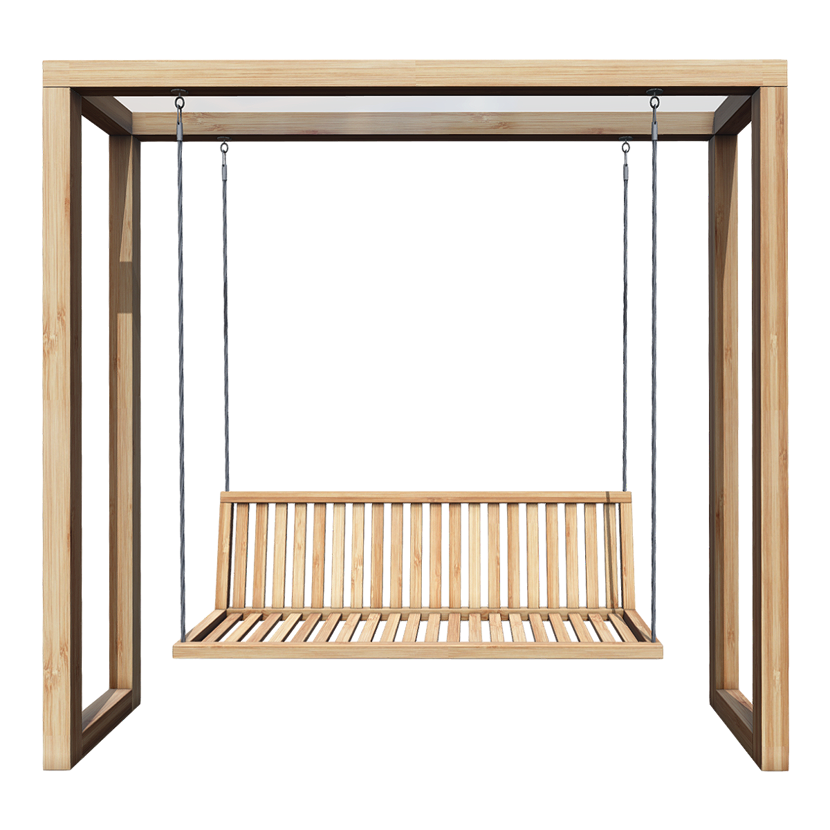 Outdoor Simple Solid Wood Swing Hanging Chair