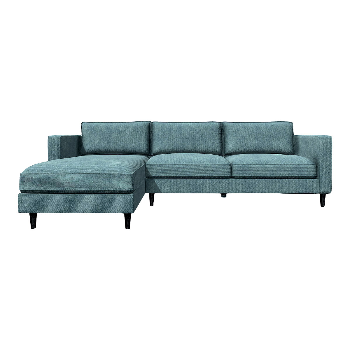 Modern Minimalist Military Academy Blue Fabric Corner Multi-seat Sofa