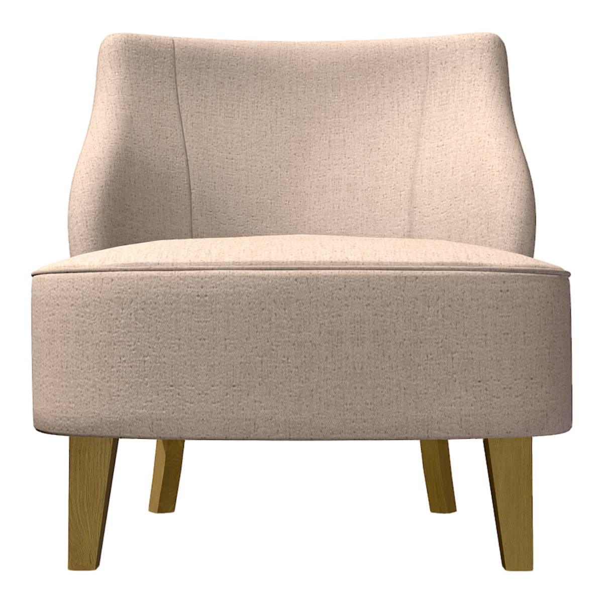 Nordic Simple Beige Fabric Single Sofa Chair