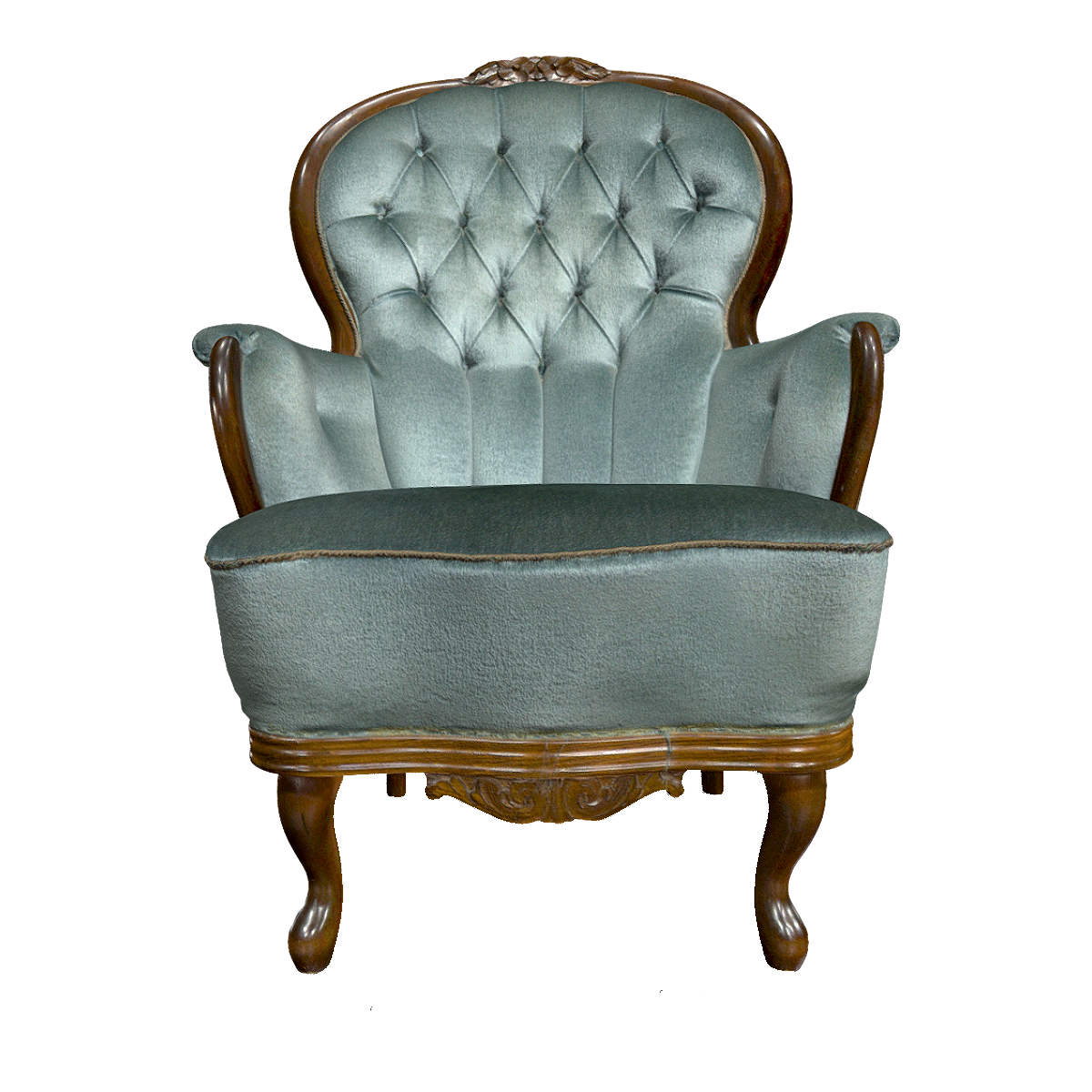 Retro European-style light green flannel tiger chair