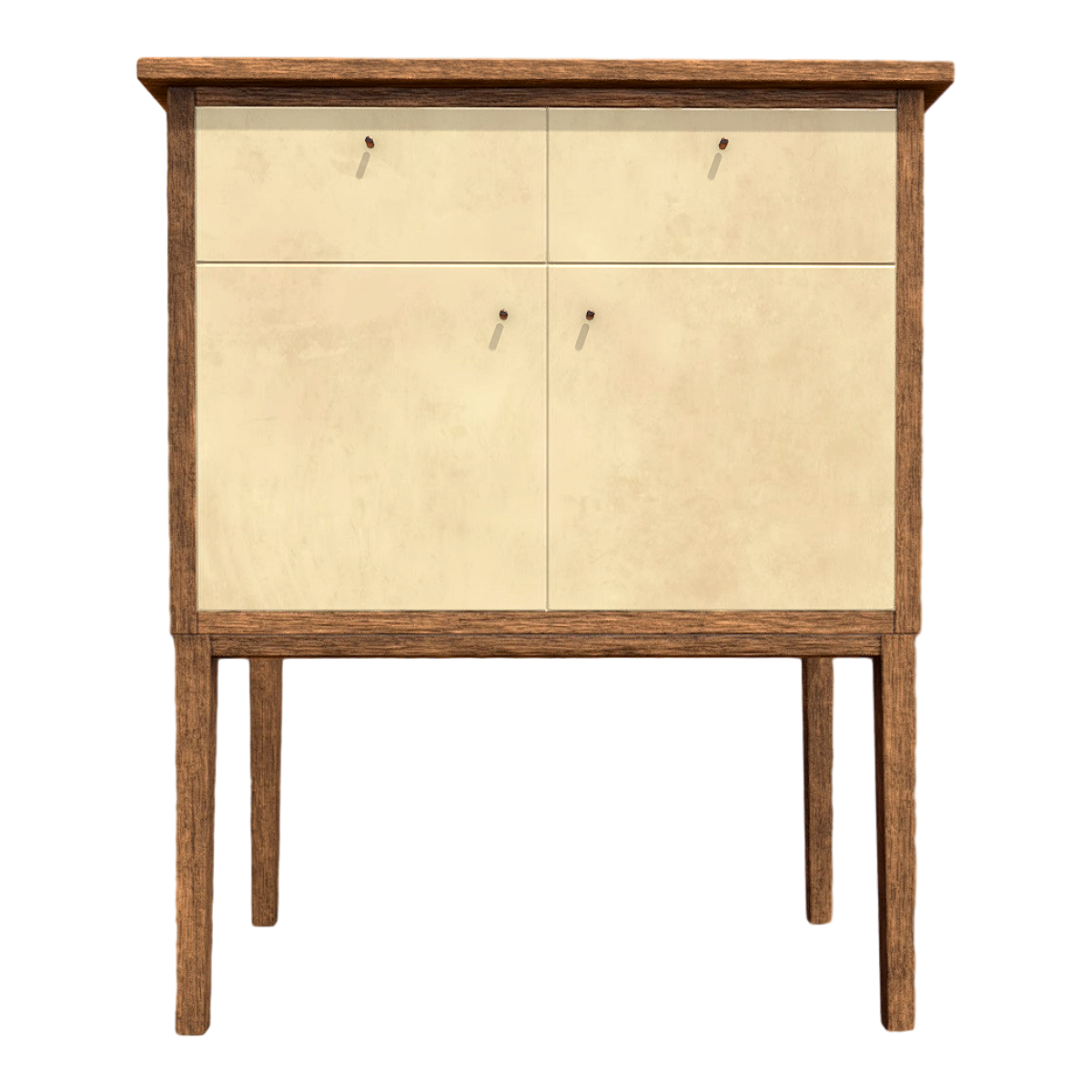 Simple Two-color Solid Wood High-foot Entrance Sideboard