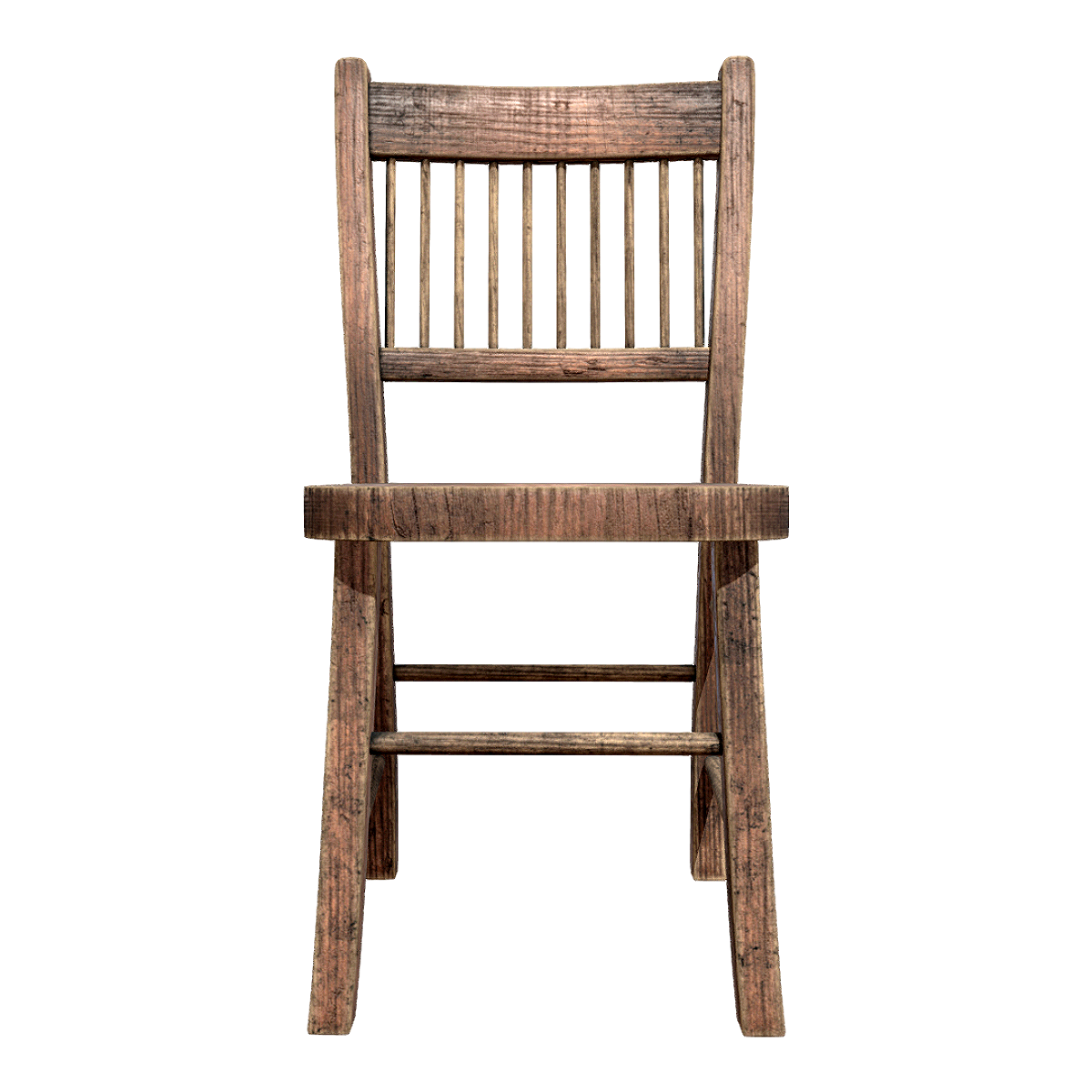Old Chinese Style Simple Solid Wood Dining Chair with Backrest