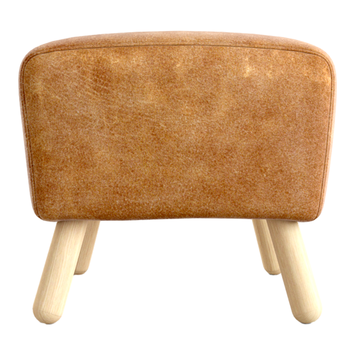 Simple American Style khaki Leather Sofa Stool Children's Stool