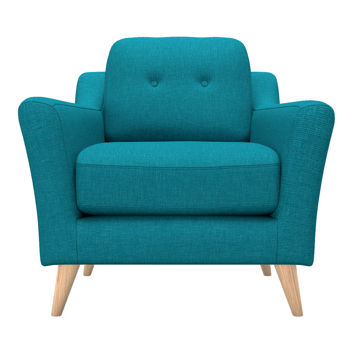 Simple American Style Light Luxury Cardinals Blue Cotton Linen Fabric Sofa Chair