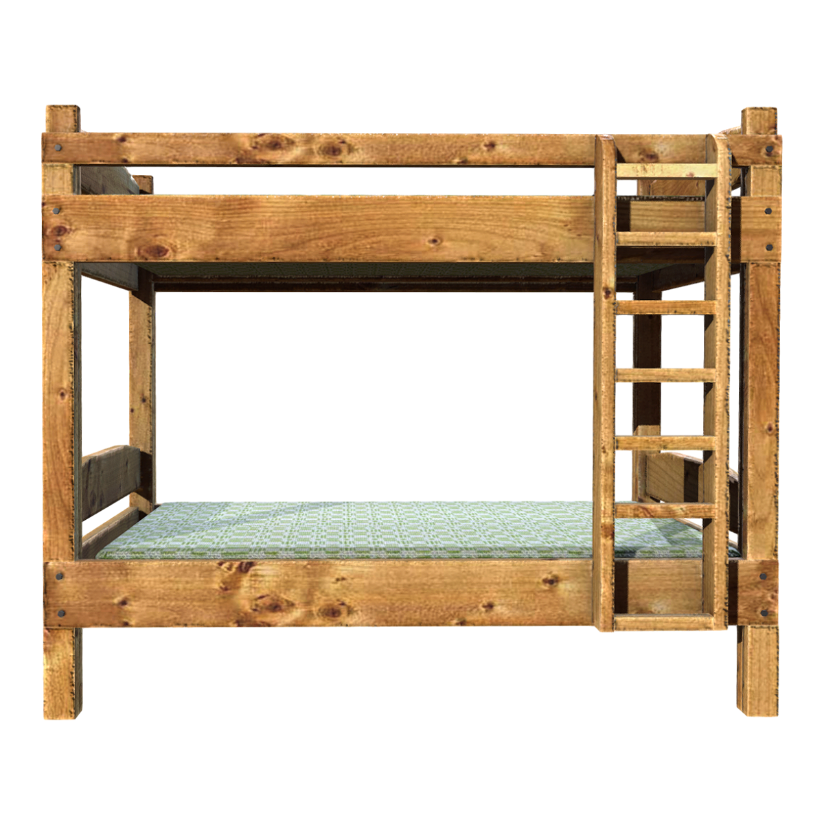 Modern simple solid wood staff bunk student dormitory bed